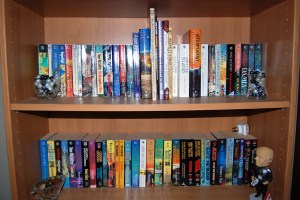 All my Anne McCaffrey books. She co-wrote quite a few, especially as she got older, but they TOTALLY count.