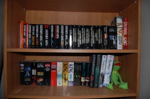 My Stephen King collection, hanging out with Jay Kristoff and Kermit.