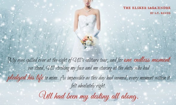 Young and beautiful bride with the flower bouquet in winter fore