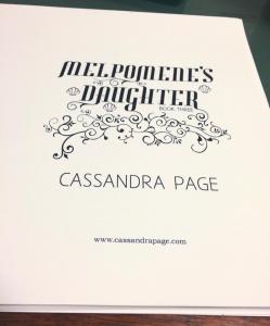 Melpomene's Daughter paperback title page